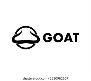 A stylized logo featuring a circular design with horns and the word "GOAT" beneath it.