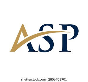A stylized logo featuring the letters ASP in dark blue, with a dynamic golden swoosh extending from the A and passing over the S and P, set against a clean white background.