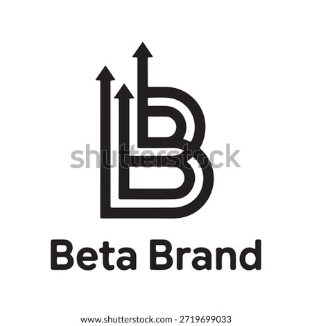 A stylized logo featuring the letters 'B' and 'L' with upward-pointing arrows, representing growth and progress. Below the logo, the text 'Beta Brand' is written.