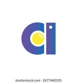 Un logotipo estilizado con las letras "ci" con un icono de cámara integrado en el diseño. Ideal para un estudio de Fotografía, App o marca de cámara.
