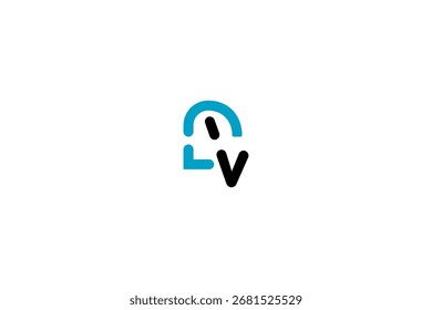 un logotipo estilizado con las letras "DV".