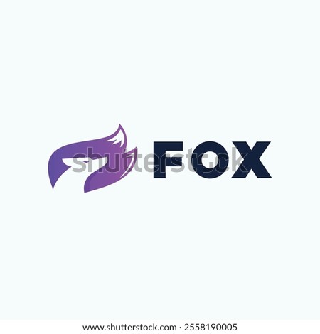 A stylized logo of a fox, designed with smooth and flowing lines. The fox's tail is prominent, curving elegantly to form the overall shape.