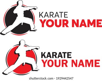 Stylized logo for Karate School with symbol