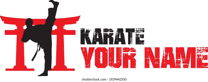 Stylized logo for Karate School with symbol