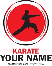 Stilvolles Logo für die Karate School mit Symbol