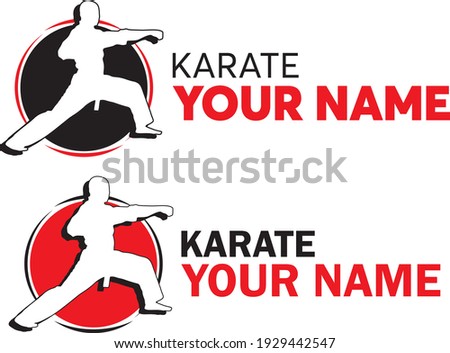Stylized logo for Karate School with symbol