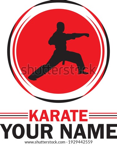 Stylized logo for Karate School with symbol