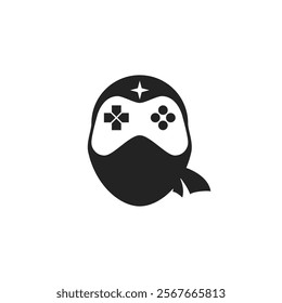 A stylized logo of a ninja with a game controller as the face, symbolizing a combination of gaming and ninja themes