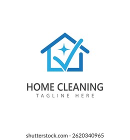 Stylized logo and symbol cleaning service design