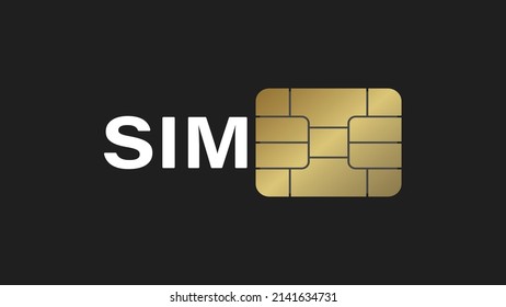Stylized logo for your phone or app. Sim card of the mobile operator