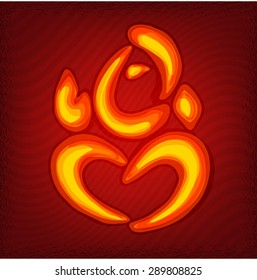 Stylized Lord Ganesha, it can be used as a print or a postcard or poster