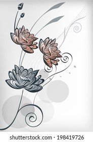 Stylized lotus flower