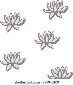 Stylized lotus flower pattern .