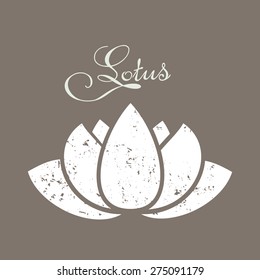 Stylized lotus flower, a symbol of purity of thought, emotional and mental harmony, self-development and psychology.