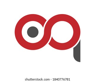 Stylized lowercase letters O and P are linked by a single line for a logo, monogram, or monogram. Vector illustration isolated on a white background.