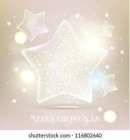 Estrellas luminosas estilizadas. Fondo del vector con espacio de copia