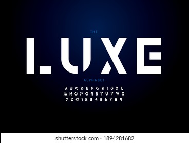 Stylized luxe alphabet font vector