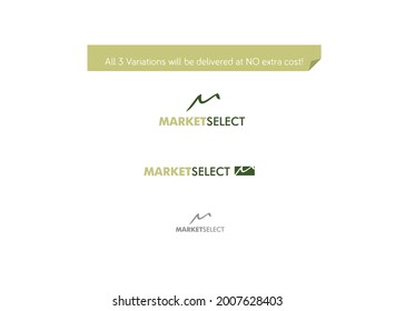 Stylized M logo Sports Business logotype art company trade mark green colour standalone icon design