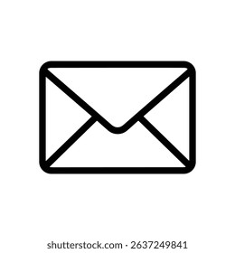 Stylized Mail Envelope Graphic Outline illustration design element