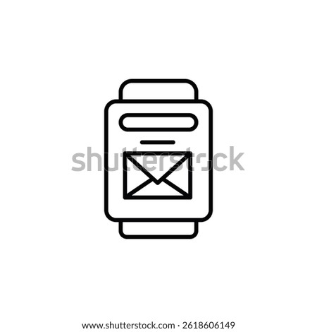 Stylized mailbox representation showcasing postal service delivery icon