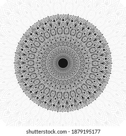 Stylized mandalas zentangle ornament floral vector white background