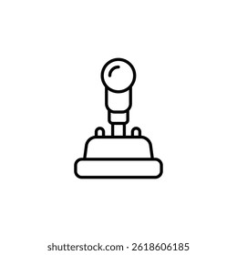Ilustração de mudança de velocidades manual estilizada, representação minimalista da parte do carro
