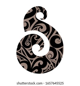 Stylized Maori symbol represent good luck and safe travel across water