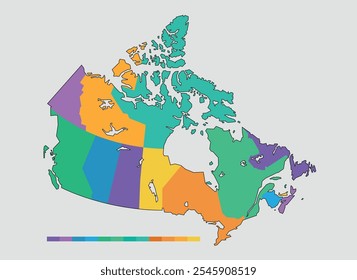 stilisierte Karte kanada canadá mapa estilizado canadian