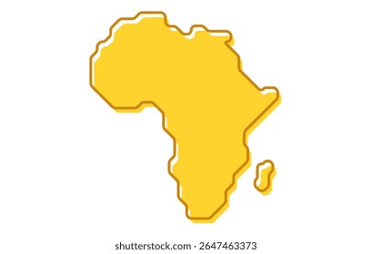 Um mapa estilizado do continente africano em um estilo simples. Mapa moderno do continente para infográficos, apresentações.