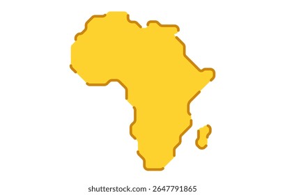 Um mapa estilizado do continente africano em um estilo simples. Mapa moderno do continente para infográficos, apresentações.
