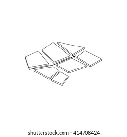 Stylized map icon, isometric 3d style