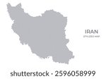 Stylized map of the Iran made from honeycomb. A simple map of the country in a minimalistic form for presentations, posters, and other designs.