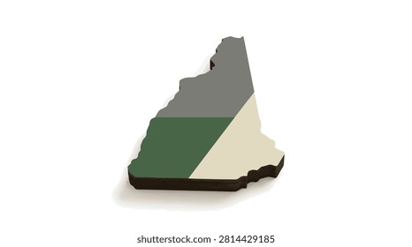 Stylized map of Montana with vibrant colors and natural elements representing outdoor activities, scenic landscapes, and travel destinations for adventure lovers