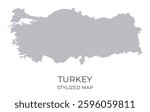 Stylized map of the Turkey made from honeycomb. A simple map of the country in a minimalistic form for presentations, posters, and other designs.