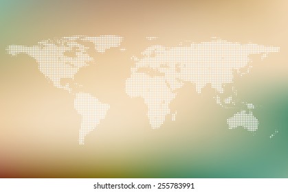 stylized map of world. world map concept.