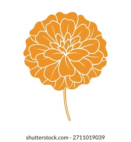 Stilisierte Ringelblume Blume Vektor mit dekorativen Blütenblätter