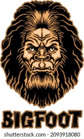 stylized mascot version of bigfoot