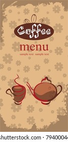 Stylized menu. coffee