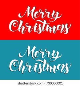 stylized Merry Christmas vector text Calligraphic hand drawn unique Lettering design card template.Creative typography for Holiday Greeting Gift Poster. Calligraphy Font style Banner