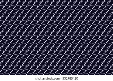 Stylized metal grill on a dark background. Vector illustration.