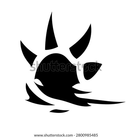 Stylized meteor emblem icon featuring a falling celestial object with impact motion, suitable for fantasy games, sci fi interfaces, esports branding and skill symbols.