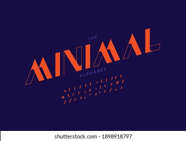 Stylized minimal alphabet font vector