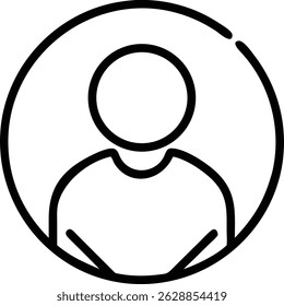 Stylized minimalist circular avatar icon representing three elements in a circle