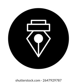 Stylized minimalistic creative art design of pen icon for writers and designers a creative symbol graphic