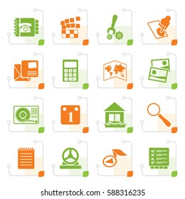 Stylized Mobile Phone and Computer icon - Vector Icon Set
