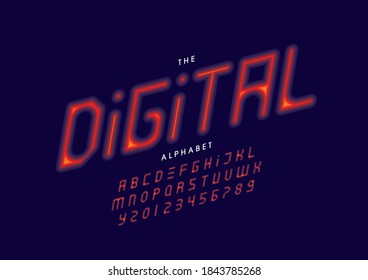 Stylized modern alphabet font vector