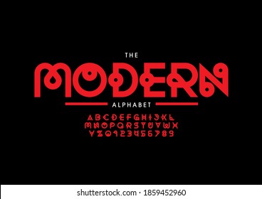 Vector de tipo alfabético moderno estilizado