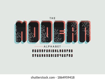 Stylized modern alphabet font vector