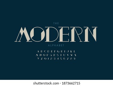 Stylized Modern Alphabet Font Vector Stock Vector (Royalty Free ...