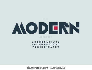 Stylized modern alphabet font vector